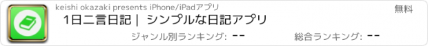 おすすめアプリ 1日二言日記 |  シンプルな日記アプリ