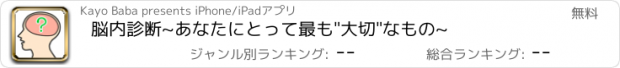 おすすめアプリ 脳内診断~あなたにとって最も"大切"なもの~