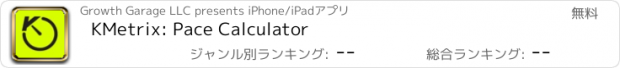 おすすめアプリ KMetrix: Pace Calculator