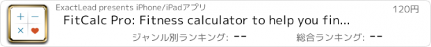 おすすめアプリ FitCalc Pro: Fitness calculator to help you find your ideal weight, bmi and overall body analysis