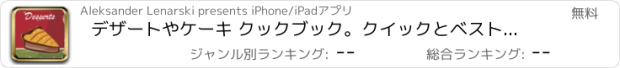 おすすめアプリ デザートやケーキ クックブック。クイックとベストレシピ＆料理を調理簡単。