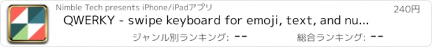 おすすめアプリ QWERKY - swipe keyboard for emoji, text, and numbers