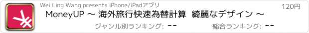 おすすめアプリ MoneyUP 〜 海外旅行快速為替計算  綺麗なデザイン 〜