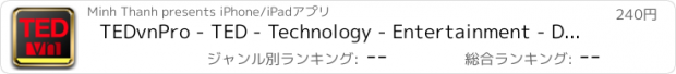 おすすめアプリ TEDvnPro - TED - Technology - Entertainment - Design - Công nghệ - Giải trí - Thiết kế - Phiên bản nâng cao