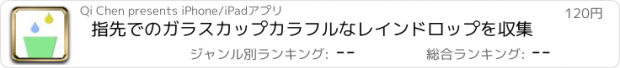 おすすめアプリ 指先でのガラスカップカラフルなレインドロップを収集