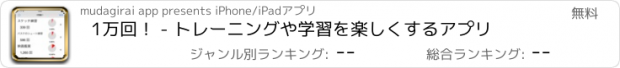 おすすめアプリ 1万回！ - トレーニングや学習を楽しくするアプリ