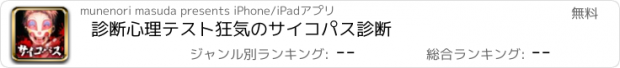 おすすめアプリ 診断心理テスト　狂気のサイコパス診断