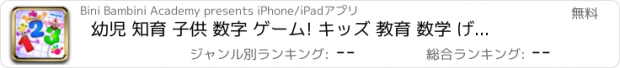 おすすめアプリ 幼児 知育 子供 数字 ゲーム! キッズ 教育 数学 げーむ