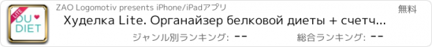 おすすめアプリ Худелка Lite. Органайзер белковой диеты + счетчик воды + дневник диеты + рецепты