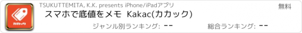 おすすめアプリ スマホで底値をメモ  Kakac(カカック)