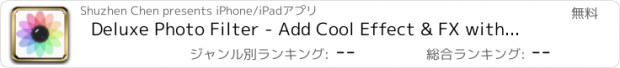 おすすめアプリ Deluxe Photo Filter - Add Cool Effect & FX with Awesome Pic Borders & Stickers + Font & Textures