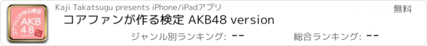 おすすめアプリ コアファンが作る検定 AKB48 version