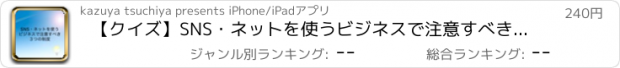 おすすめアプリ 【クイズ】SNS・ネットを使うビジネスで注意すべき３つの制度