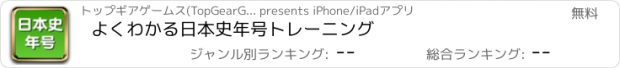 おすすめアプリ よくわかる日本史年号トレーニング