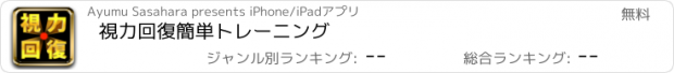 おすすめアプリ 視力回復簡単トレーニング