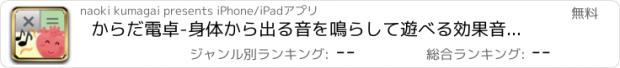 おすすめアプリ からだ電卓-身体から出る音を鳴らして遊べる効果音アプリ