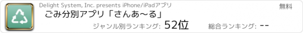 おすすめアプリ ごみ分別アプリ「さんあ〜る」