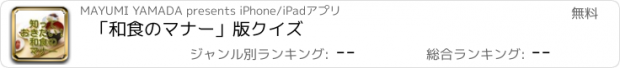 おすすめアプリ 「和食のマナー」版クイズ