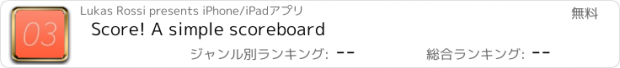 おすすめアプリ Score! A simple scoreboard
