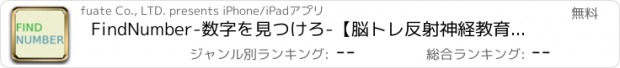 おすすめアプリ FindNumber-数字を見つけろ-【脳トレ反射神経教育アプリ】