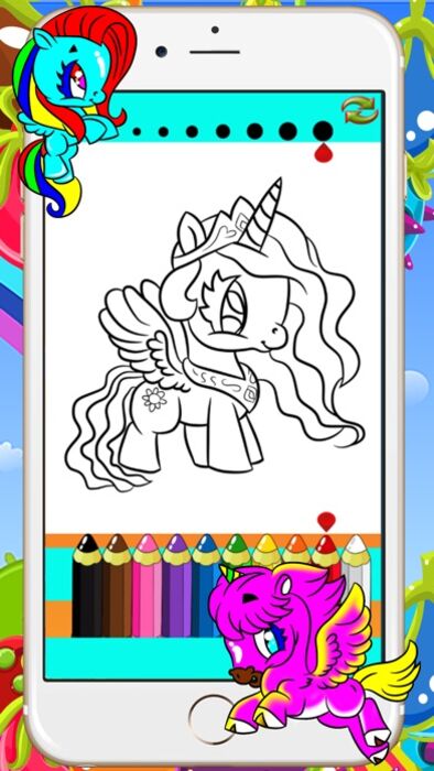 Pony Coloring Book - ぬりえ 無料こどもゲーム 塗り絵 キッズ - iPhone & iPad アプリランキング
